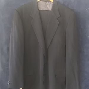 Cananzi Roma Black Pinstriped wool suit